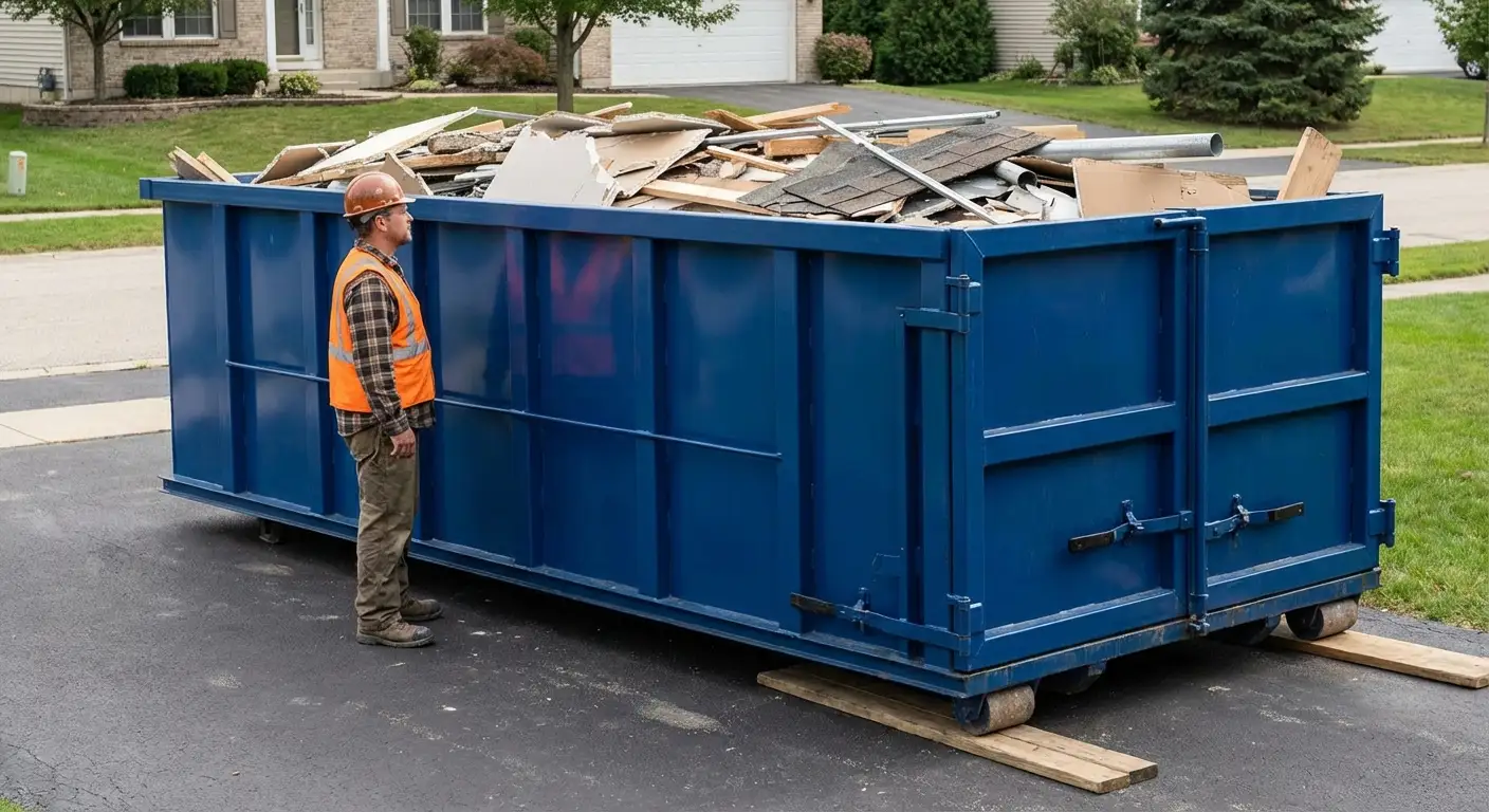 Dumpster loaded correctly to avoid overage fees in Niceville, FL